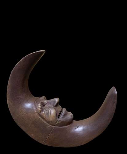 A RARE ANTIQUE MAN IN THE MOON NUTCRACKER