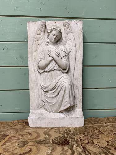 19th C FRENCH CHURCH PLASTER OF AN ANGEL