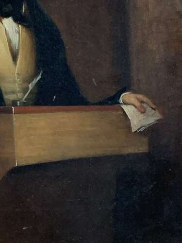 ANTIQUE PORTRAIT OF AN AUCTIONEER