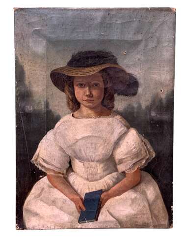 ENGLISH REGENCY SCHOOL YOUNG GIRL IN A HAT