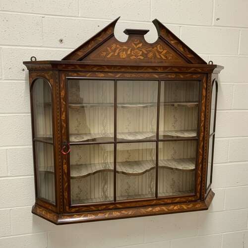 LATE 18th C DUTCH MARQUETRY WALL CABINET