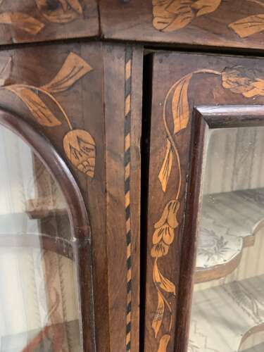 LATE 18th C DUTCH MARQUETRY WALL CABINET
