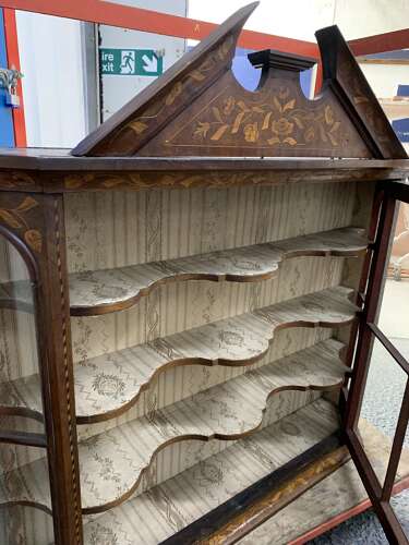 LATE 18th C DUTCH MARQUETRY WALL CABINET