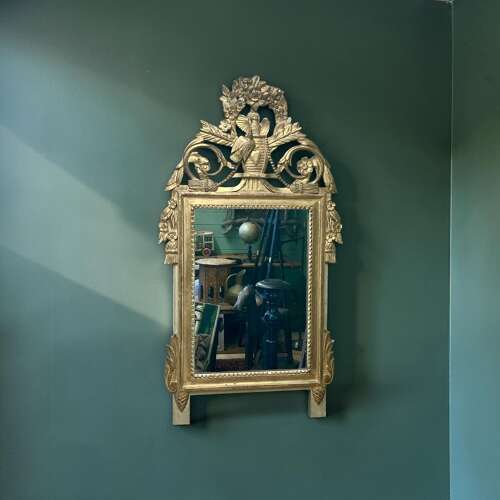 CHARMING 18th C FRENCH MARRIAGE MIRROR