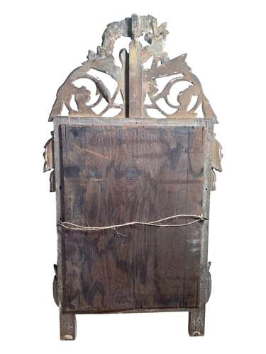 CHARMING 18th C FRENCH MARRIAGE MIRROR