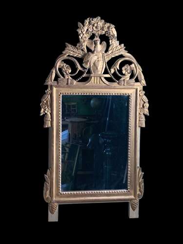 CHARMING 18th C FRENCH MARRIAGE MIRROR
