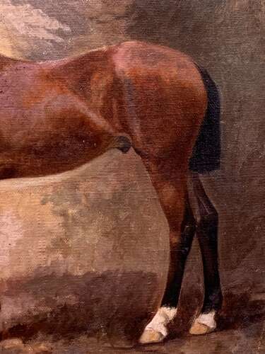 EARLY 20th C OIL PORTRAIT OF A HORSE