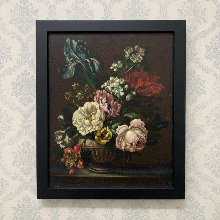 ANTIQUE DUTCH SCHOOL - STILL LIFE WITH FLOWERS