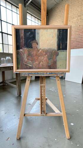 IMPRESSIONIST OIL -WOMAN ON SOFA