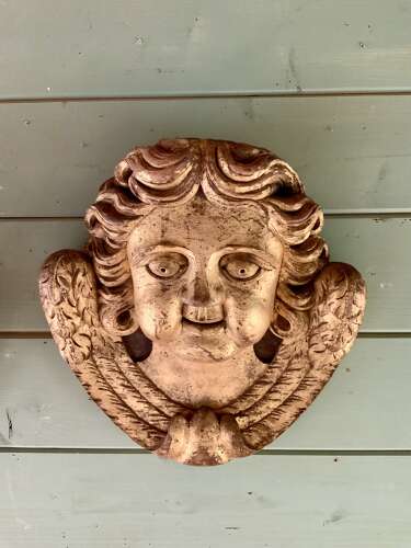 FRENCH ECCLESIASTICAL WALL CARVINGS OF ANGELS
