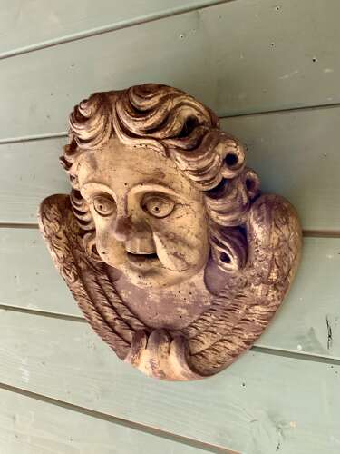 FRENCH ECCLESIASTICAL WALL CARVINGS OF ANGELS