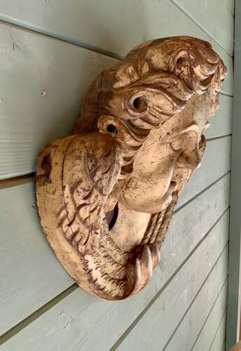 FRENCH ECCLESIASTICAL WALL CARVINGS OF ANGELS