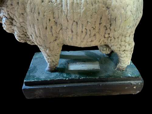 A MID CENTURY COLLECTION OF PLASTER SHEEP MODELS